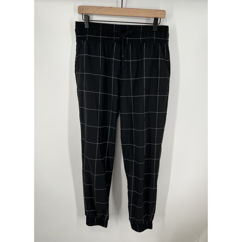 Albion Black Windowpane Jogger Leggings